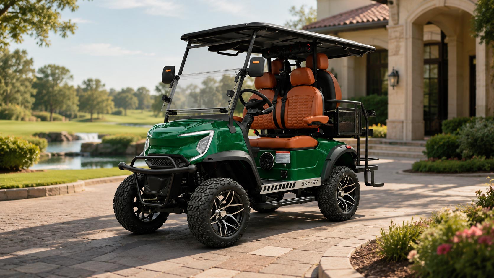 SKY-EV AERO 2+2 passenger electric golf cart