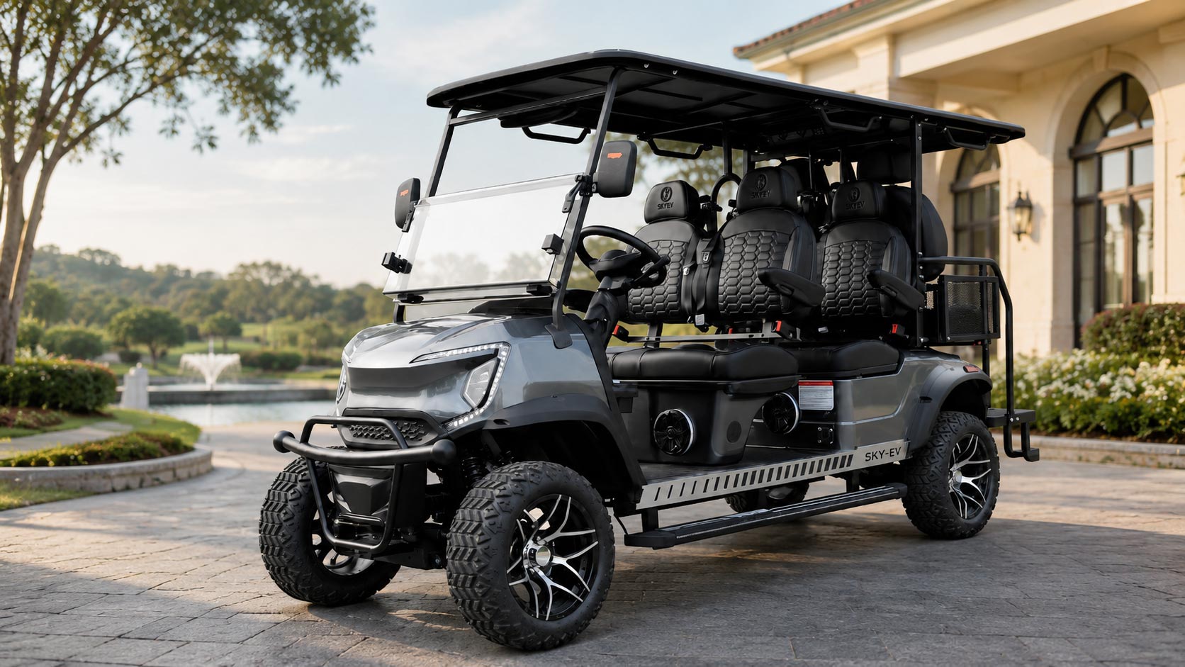 SKY-EV HORIZON 4+2 passenger electric golf cart